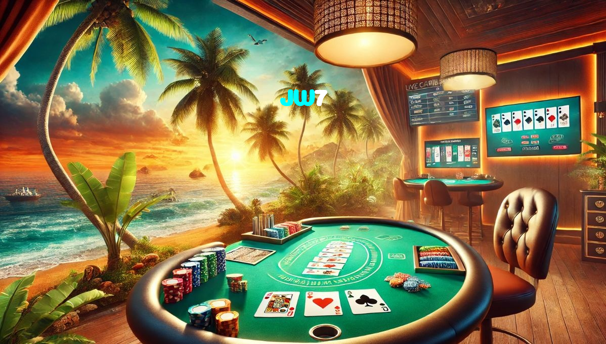JW7 casino presented on mobile device in Pakistan with slots and live games